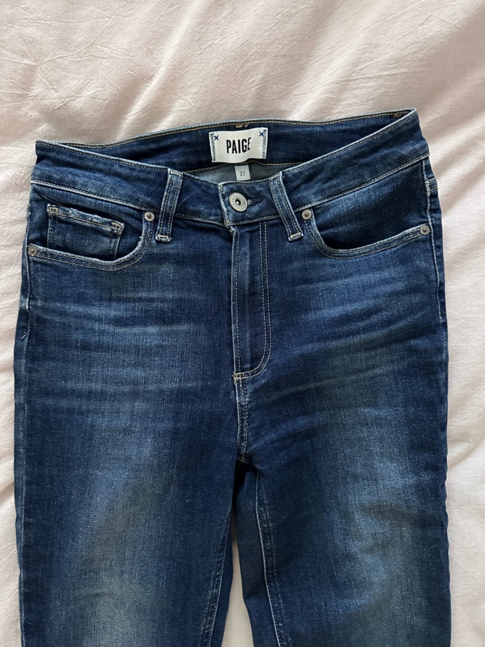 PAIGE Women's Indigo High-Rise Slim Jeans